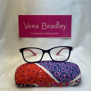 KIDS Vera Bradley Naomi Modern Medley Frames/Glasses WITH Matching Case